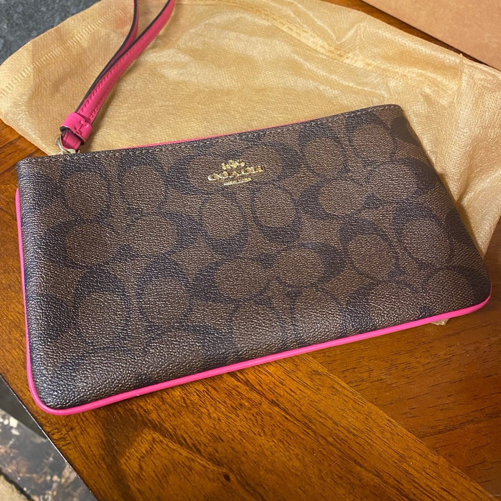 Coach large wristlet